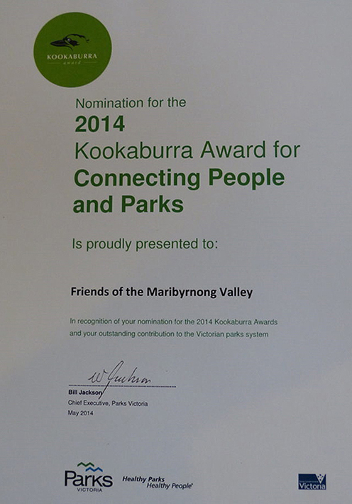 FMV Online - Awards - Kookaburra Award 2014