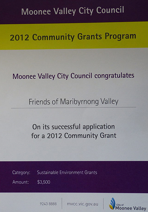 FMV Online - Awards - Successful Application Community Grants 2012